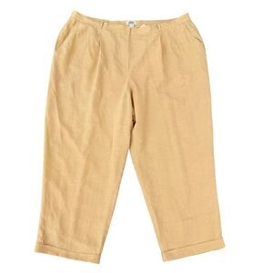 Talbots woman petites vintage silk/linen blend ankle lined  pants size 24W
